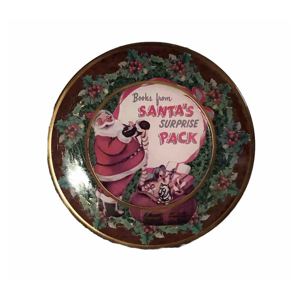 Katherine's Collection Books from Santa's Surprise Pack Glass Plate